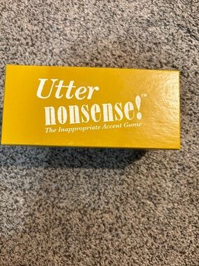 Utter Nonsense! Party Accent Game - Bright Yellow Box